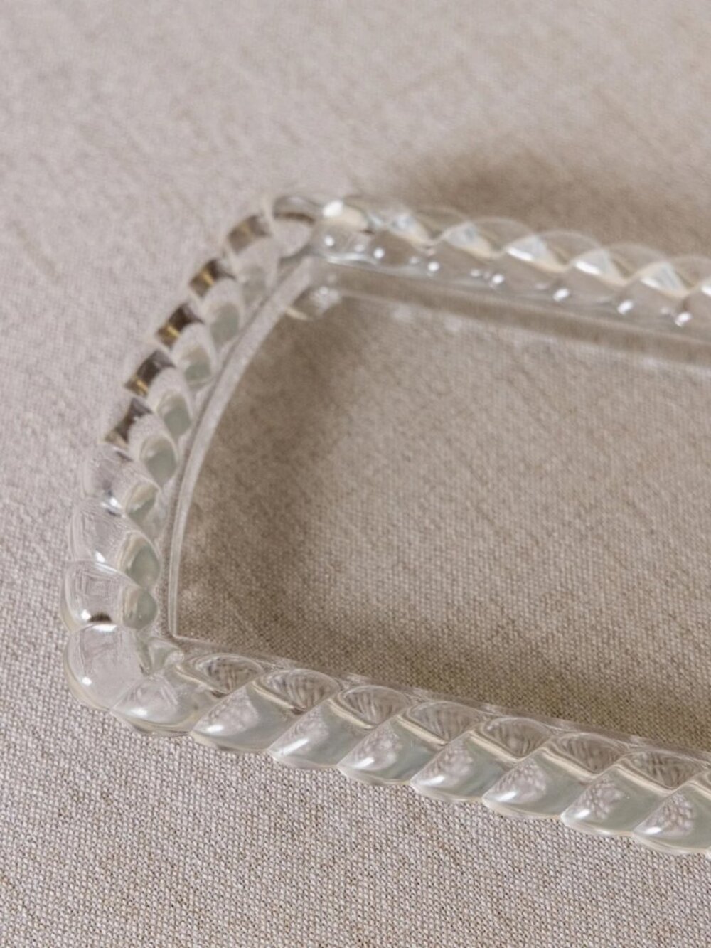 Vintage Medium Clear Glass Rectangular Vanity Tray Perfume Tray - Picture 2 of 7